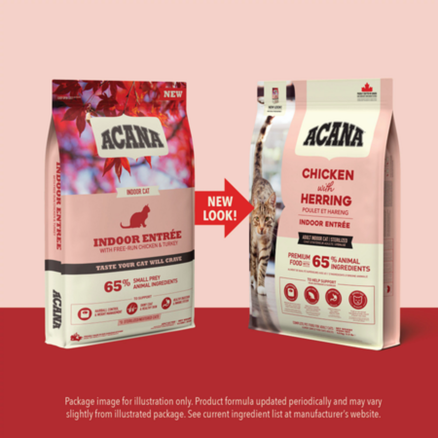 Acana INDOOR ENTRÉE Sterilized Tavuklu ve Ringa Balıklı Kısırlaştırılmış Yetişkin Kedi Maması 4,5Kg