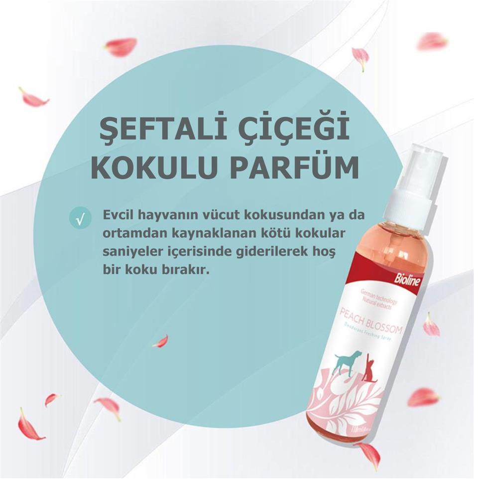 Bioline Peach Blossom Şeftali Kokulu Kedi ve Köpek Parfümü 118 Ml