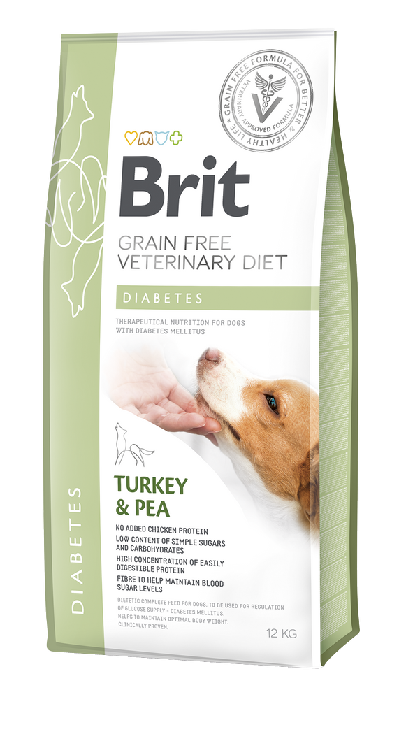 Brit Veterinary Diet Diabetes Diyabet Rahatsızlıkları İçin Tahılsız Yetişkin Köpek Maması 12Kg