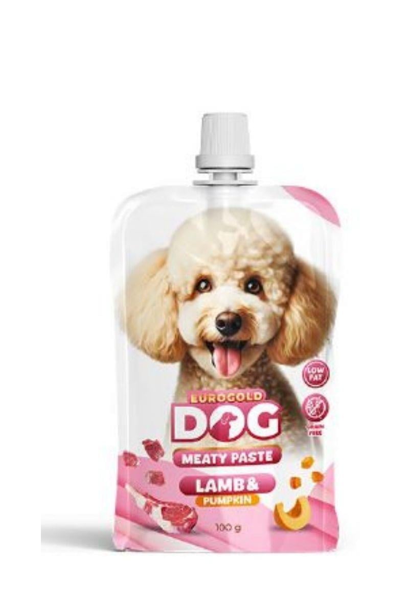 EuroGold Dog Meaty Paste Balkabağı - Kuzu Köpek Ödül Maması 100 Gr x 6 Adet