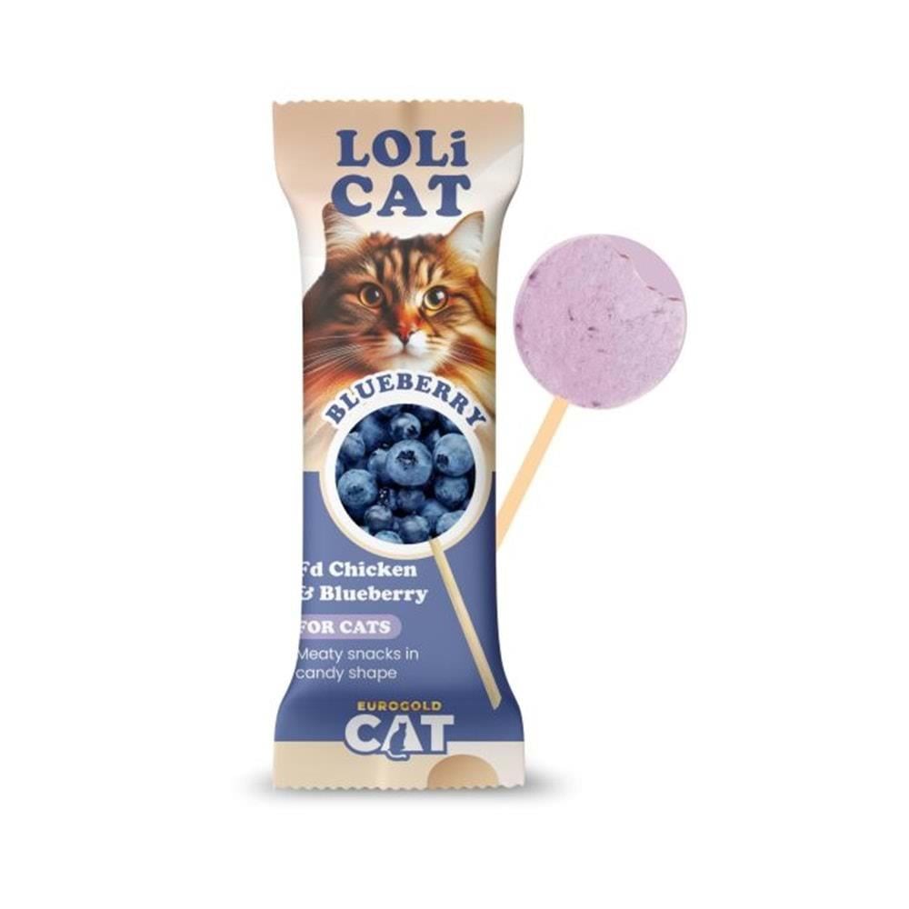 EuroGold LoliCat Tavuk ve Yabanmersinli Kedi Ödül Maması 1,5gr 