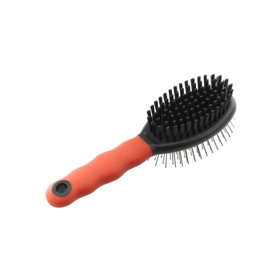 Ferplast GRO 5926 Çift Taraflı Kedi ve Köpek Tüy Tarama Fırçası 19cm - Kırmızı