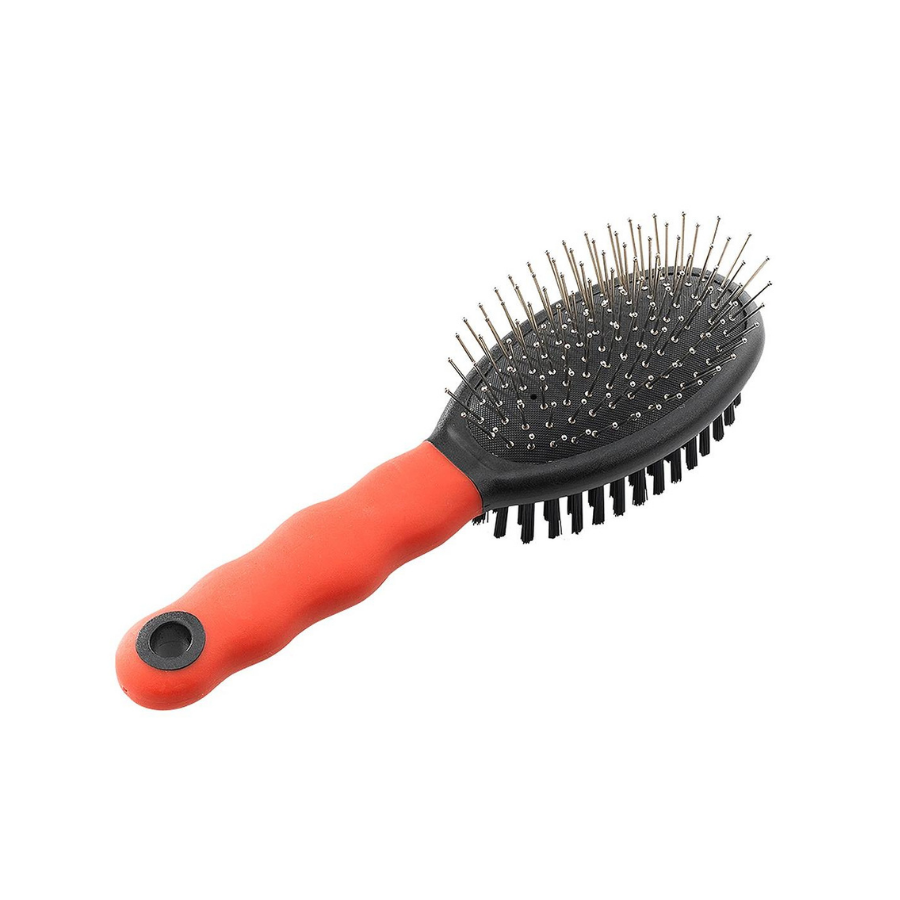 Ferplast GRO 5926 Çift Taraflı Kedi ve Köpek Tüy Tarama Fırçası 19cm - Kırmızı