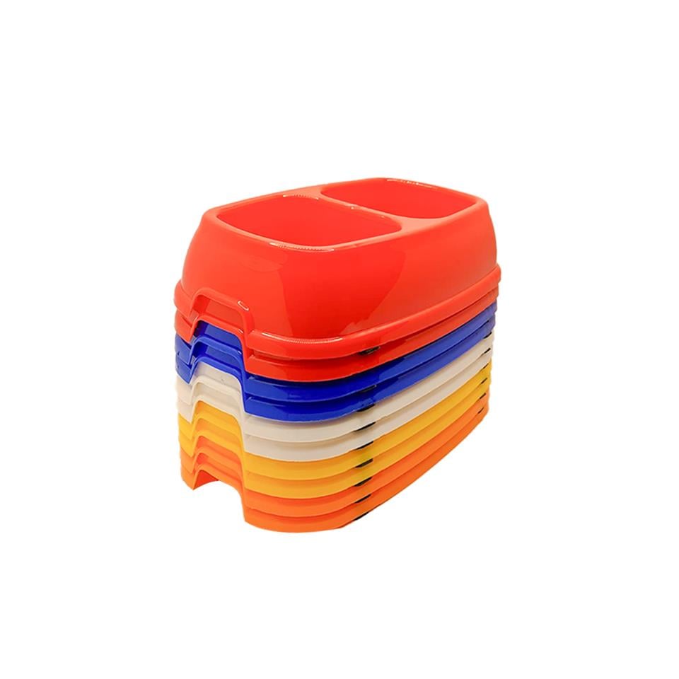 Flip Plastik İkili Mama Kabı Turuncu 230 Ml