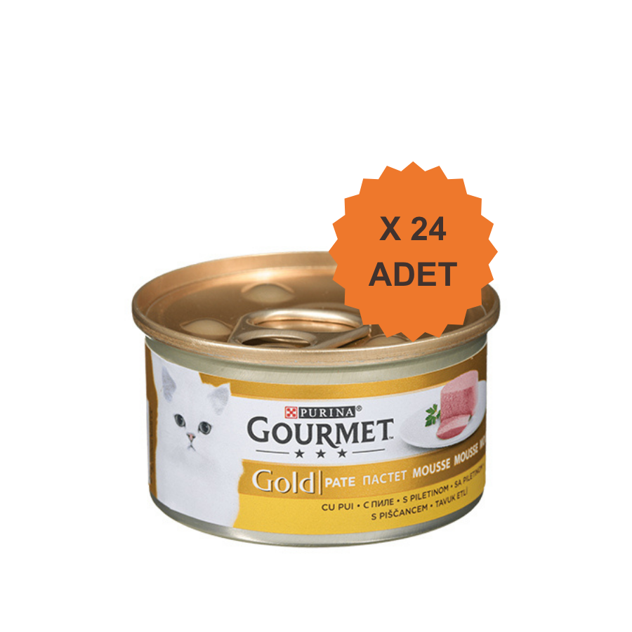 Gourmet Gold Kıyılmış Tavuklu Kedi Yaş Maması 85Gr X 24 Adet