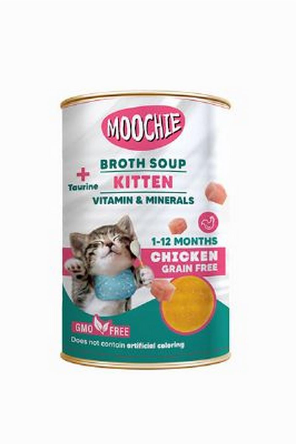 Moochie Broths Soup Tavuklu Tahılsız Yavru Kedi Çorbası 135ML