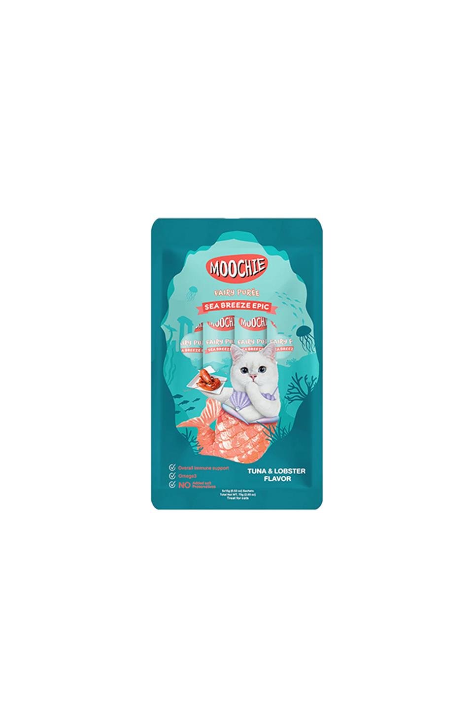 Moochie Tuna & Lobster Flavor Sıvı Kedi Ödül Maması 5x15Gr