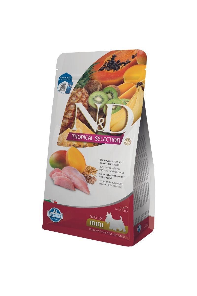 N&D Tropikal Selection Tavuklu Küçük Irk Yetişkin Köpek Maması 1,5 Kg