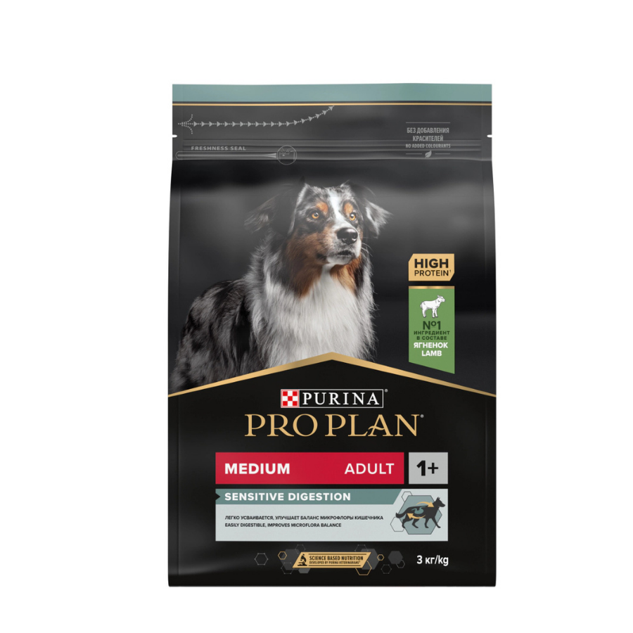 Pro Plan Medium Adult Sensitive Digestion Kuzulu Orta Irk Yetişkin Köpek Maması 3Kg