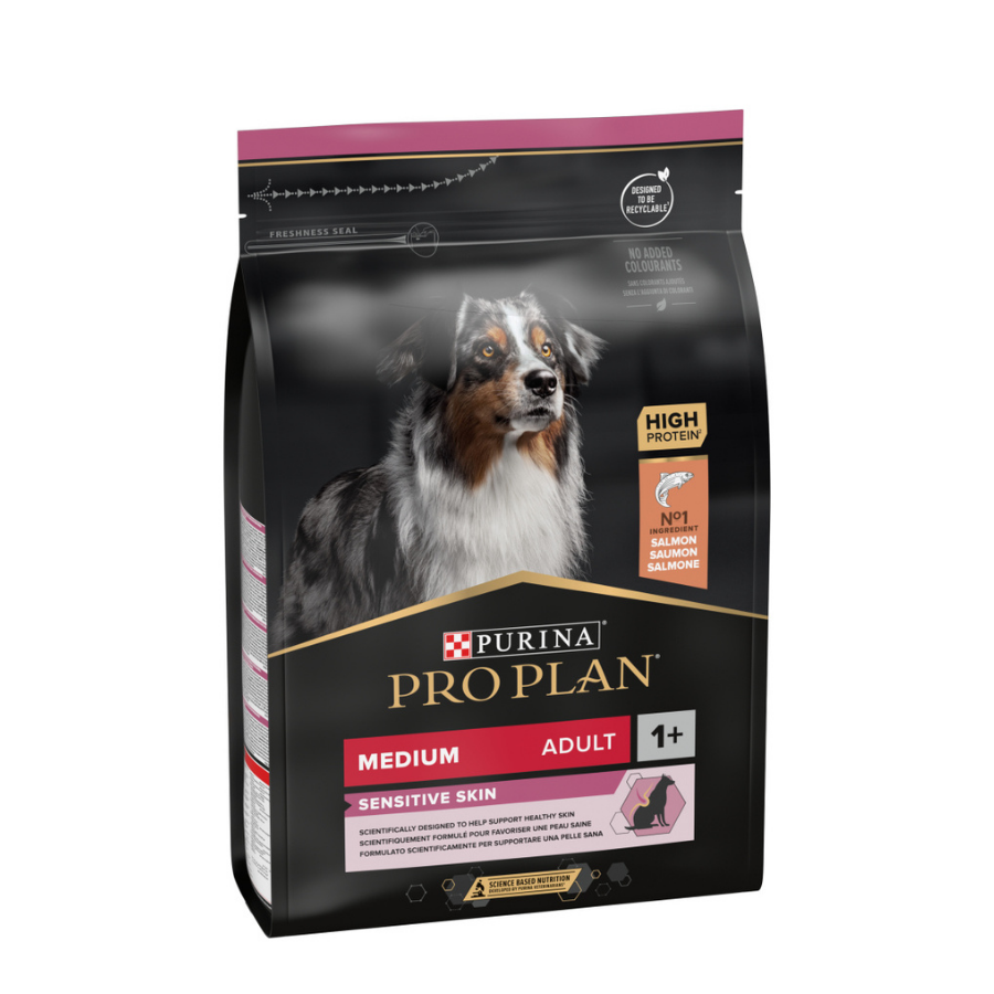 Pro Plan Medium Adult Sensitive Skin Somonlu Orta Irk Yetişkin Köpek Maması 3Kg