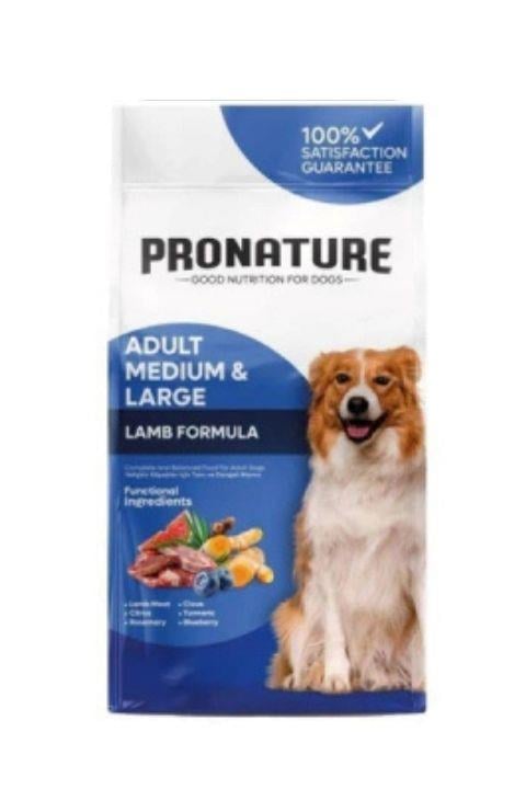 Pronature Daily Protect Kuzu Etli Orta ve Büyük Irk Yetişkin Köpek Maması 12Kg