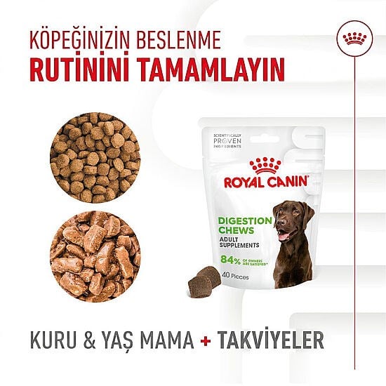 Royal Canin Digestion Chews Sindirim Sağlığını Destekleyen Köpek Ödül Maması 160Gr