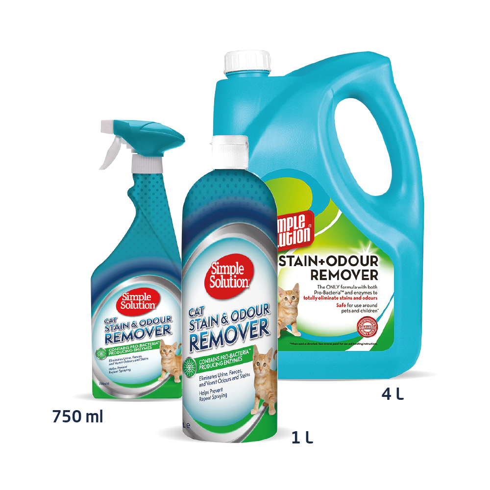 Simple Solution Kediler için Leke ve Koku Giderici Sprey 750ml 