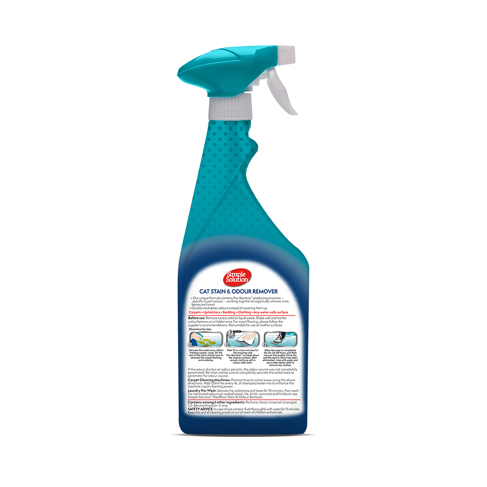 Simple Solution Kediler için Leke ve Koku Giderici Sprey 750ml 
