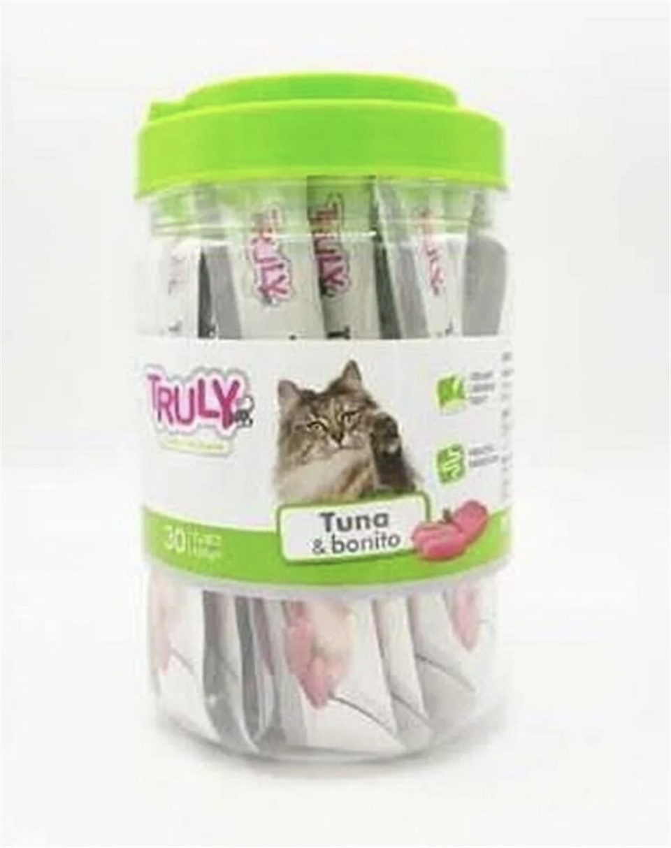 Truly Creamy Lickable Treats Tuna & Bonito Sıvı Kedi Ödül Maması 30x14 Gr