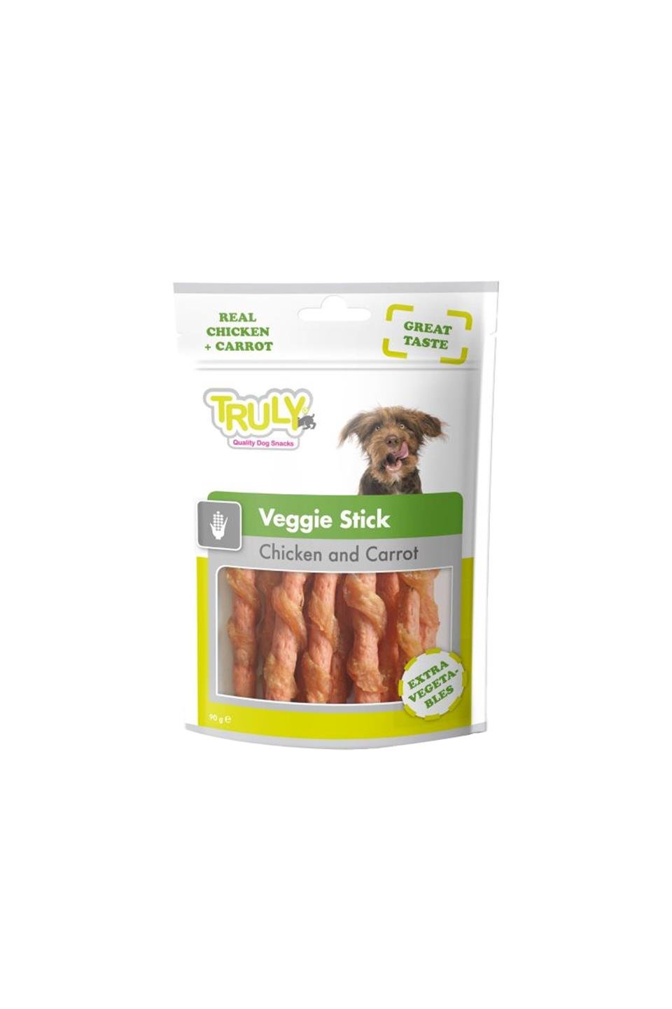 Truly Veggie Stick Tavuklu ve Havuçlu Yumuşak Köpek Ödül Maması 90 Gr