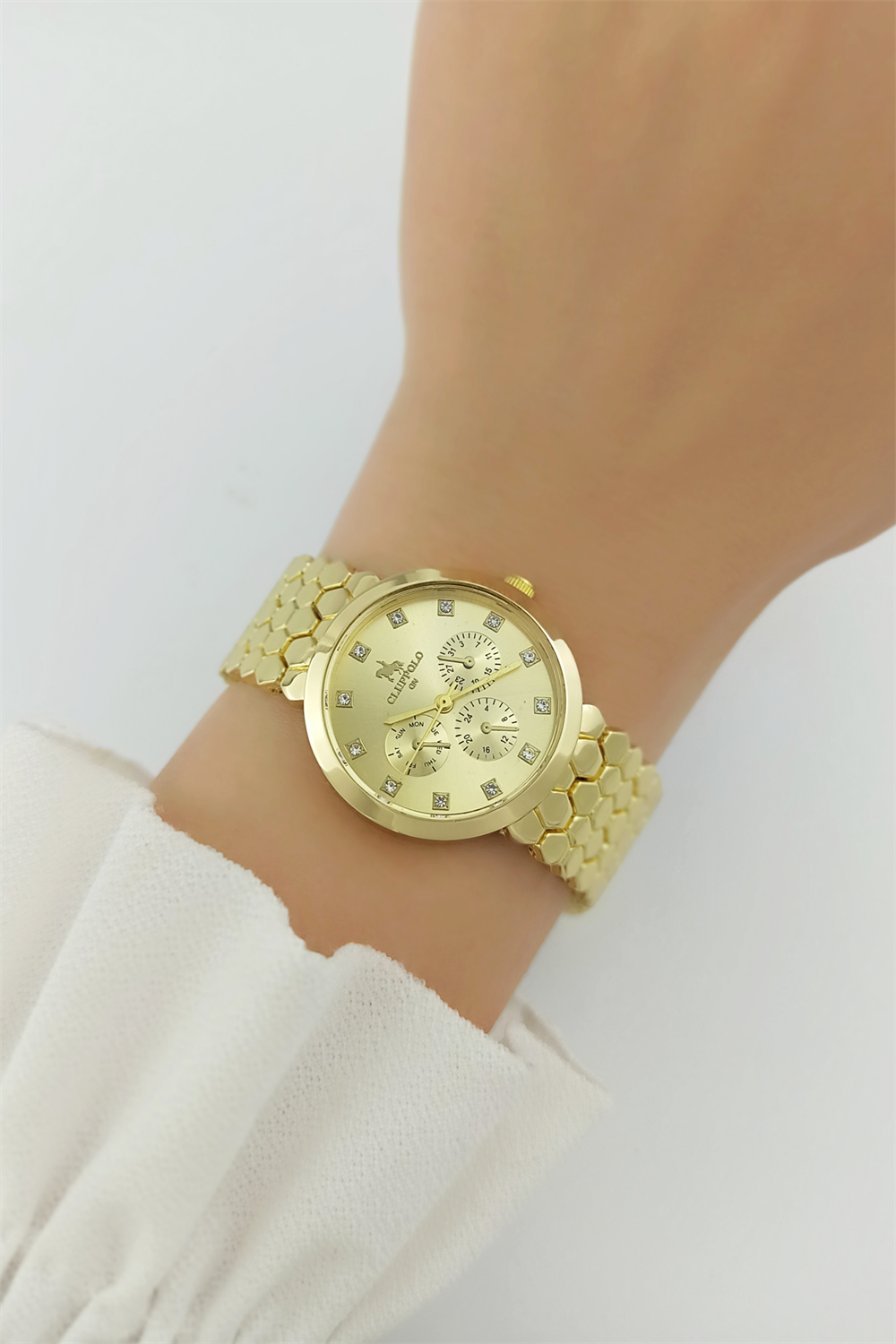 30 mm İçi Taşlı Petek Kordon Kadın Saat TrSaat10317