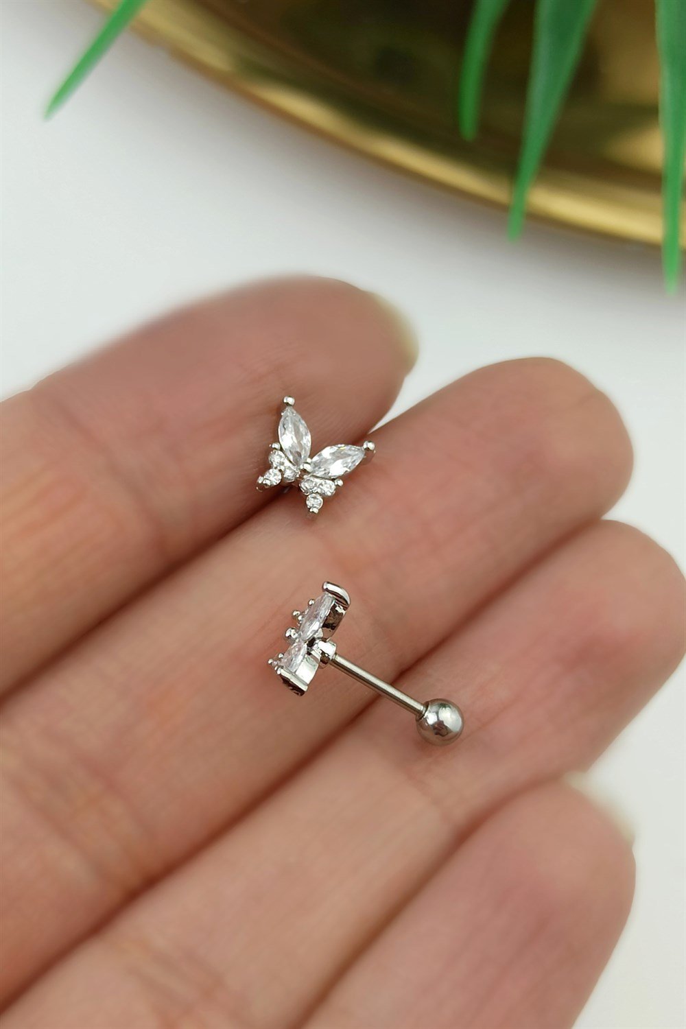 316 Cerrahi Çelik Kelebek Piercing TrPiercing0123