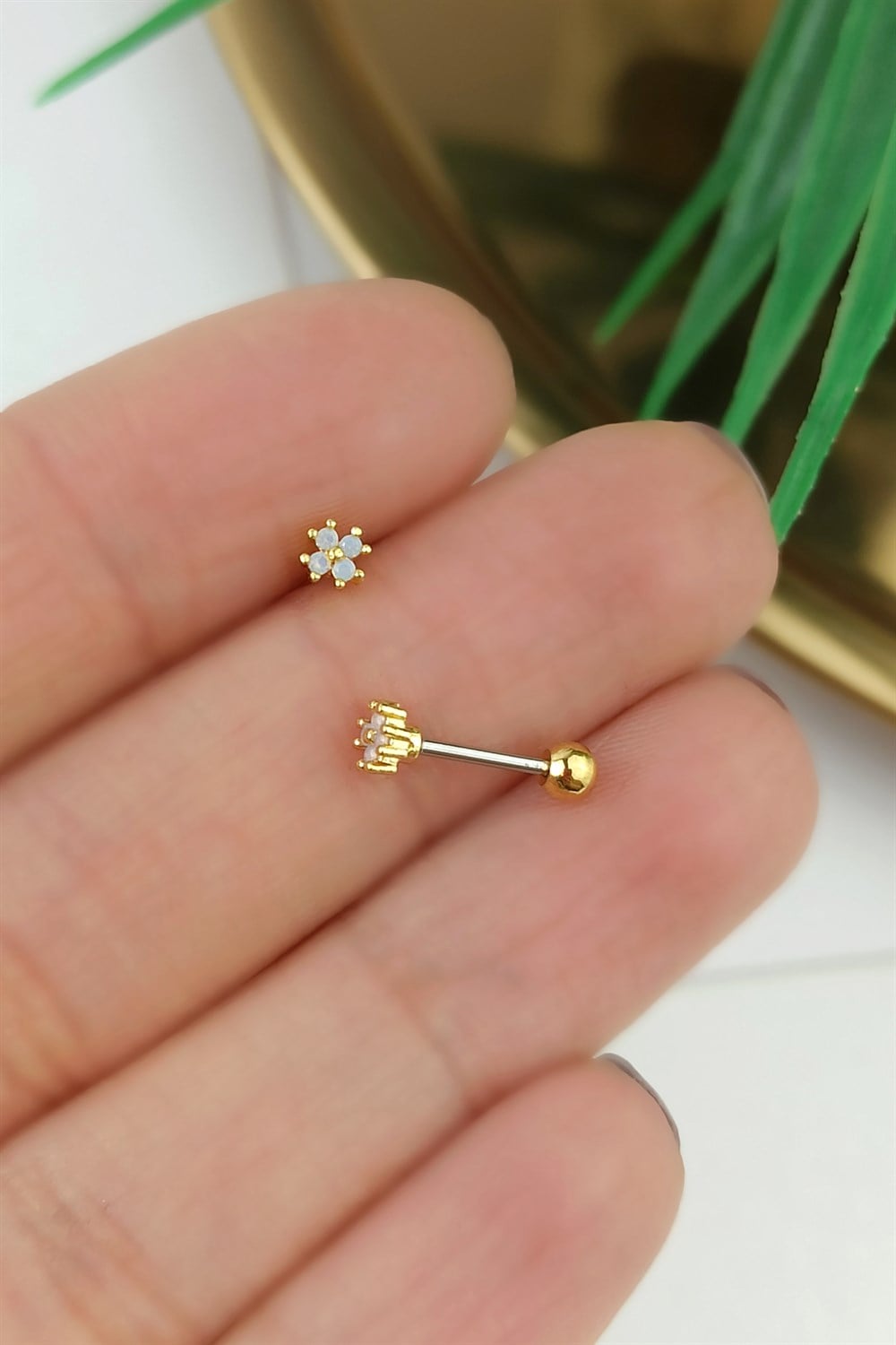 316 Cerrahi Çelik Minimal Yonca Piercing TrPiercing0152