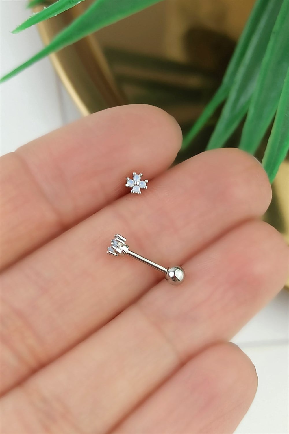 316 Cerrahi Çelik Minimal Yonca Piercing TrPiercing0152
