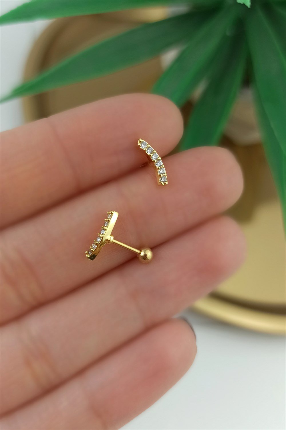 316 Cerrahi Çelik Sıralı Taş Piercing TrPiercing0146