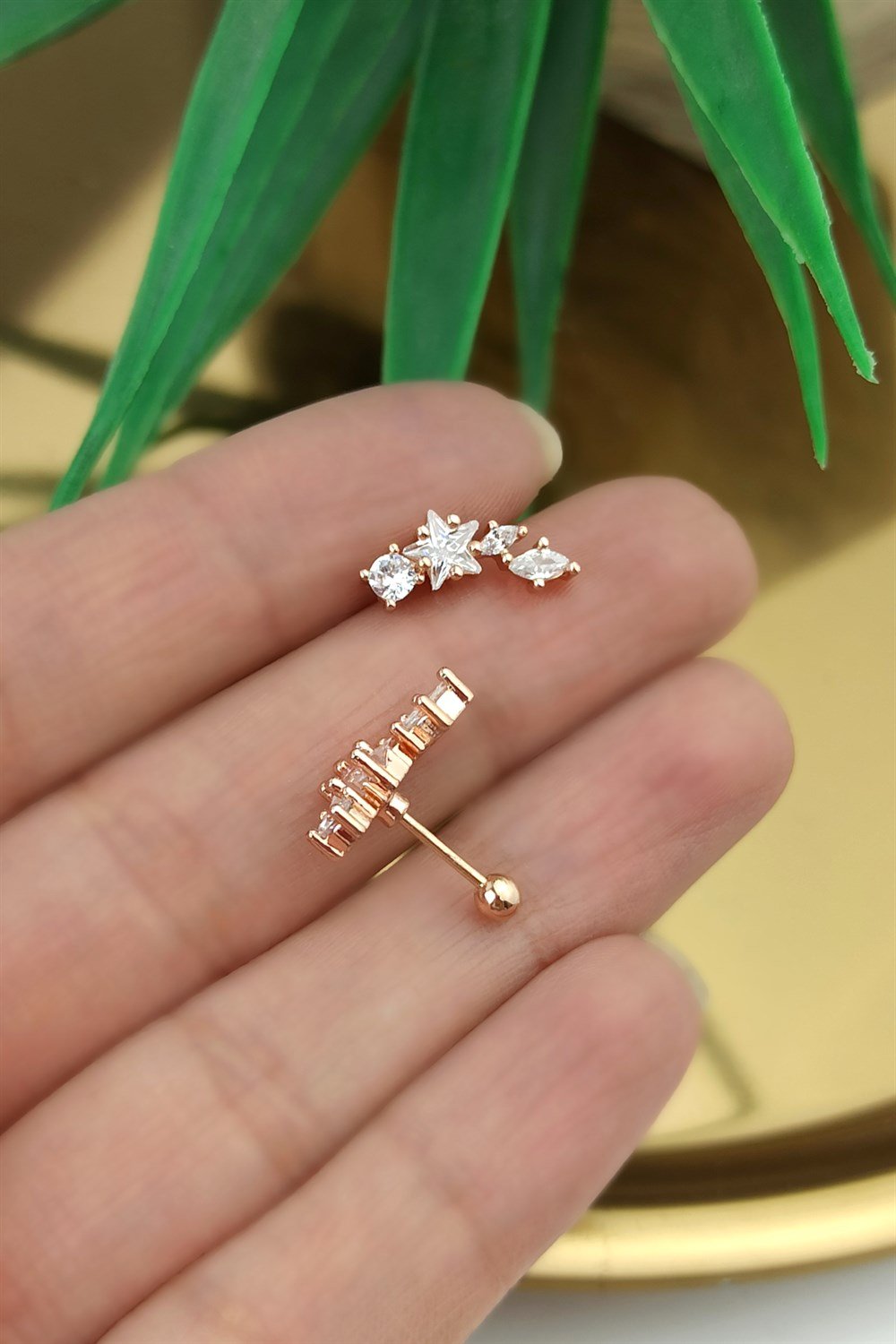316 Cerrahi Çelik Taşlı Yıldız Piercing TrPiercing0121