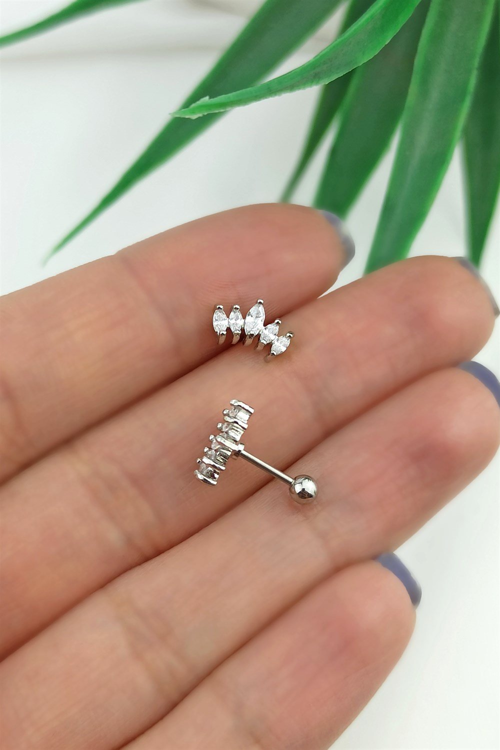 316 L Cerrahi Çelik Beş Taşlı King Figür Piercing TrPiercing0108 PierX200X