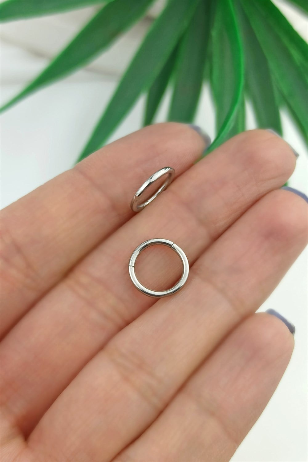 316 L Cerrahi Çelik Küçük Boy Düz Halka Piercing TrPiercing074 PierX200X
