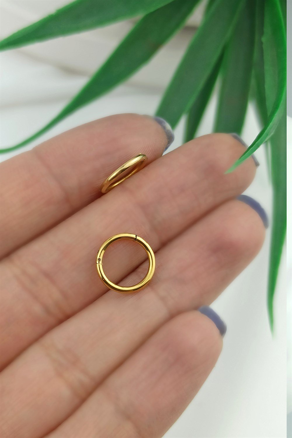 316 L Cerrahi Çelik Küçük Boy Düz Halka Piercing TrPiercing074 PierX200X