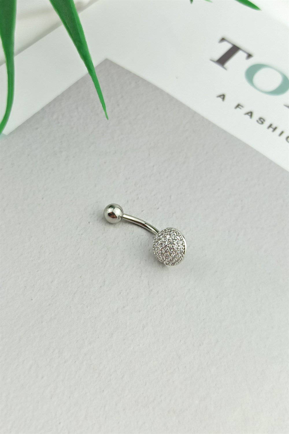 316 L Cerrahi Çelik Taşlı Top Figür Göbek Piercing TrPiercing0111 PierX450X