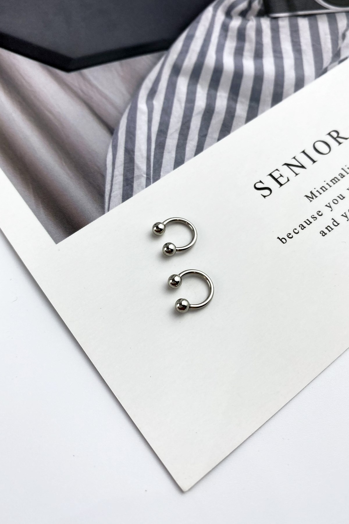 316l Cerrahi Çelik 2 li Minimal Septum Piercing P050*2