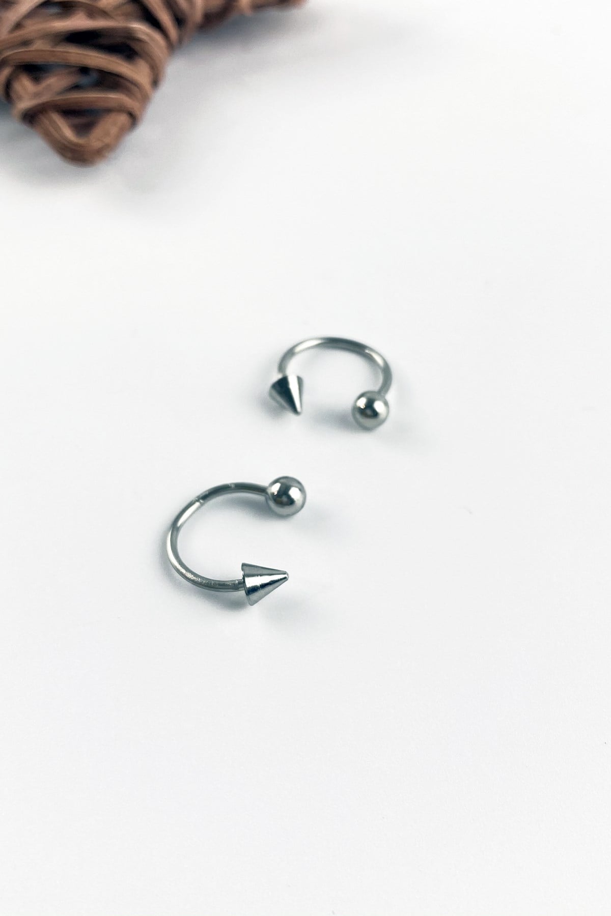 316l Cerrahi Çelik 2 li Tek Ucu Üçgen Septum Piercing P050*2
