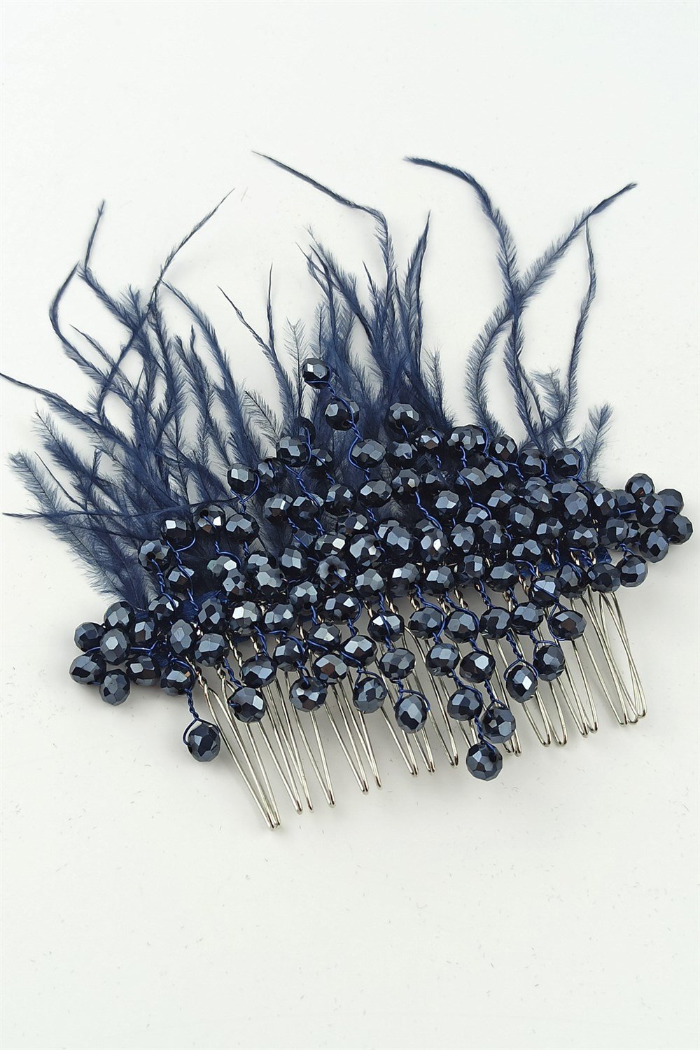 Abiye Saç Aksesuarı Kristal Boncuk Tarak Toka TrToka9782