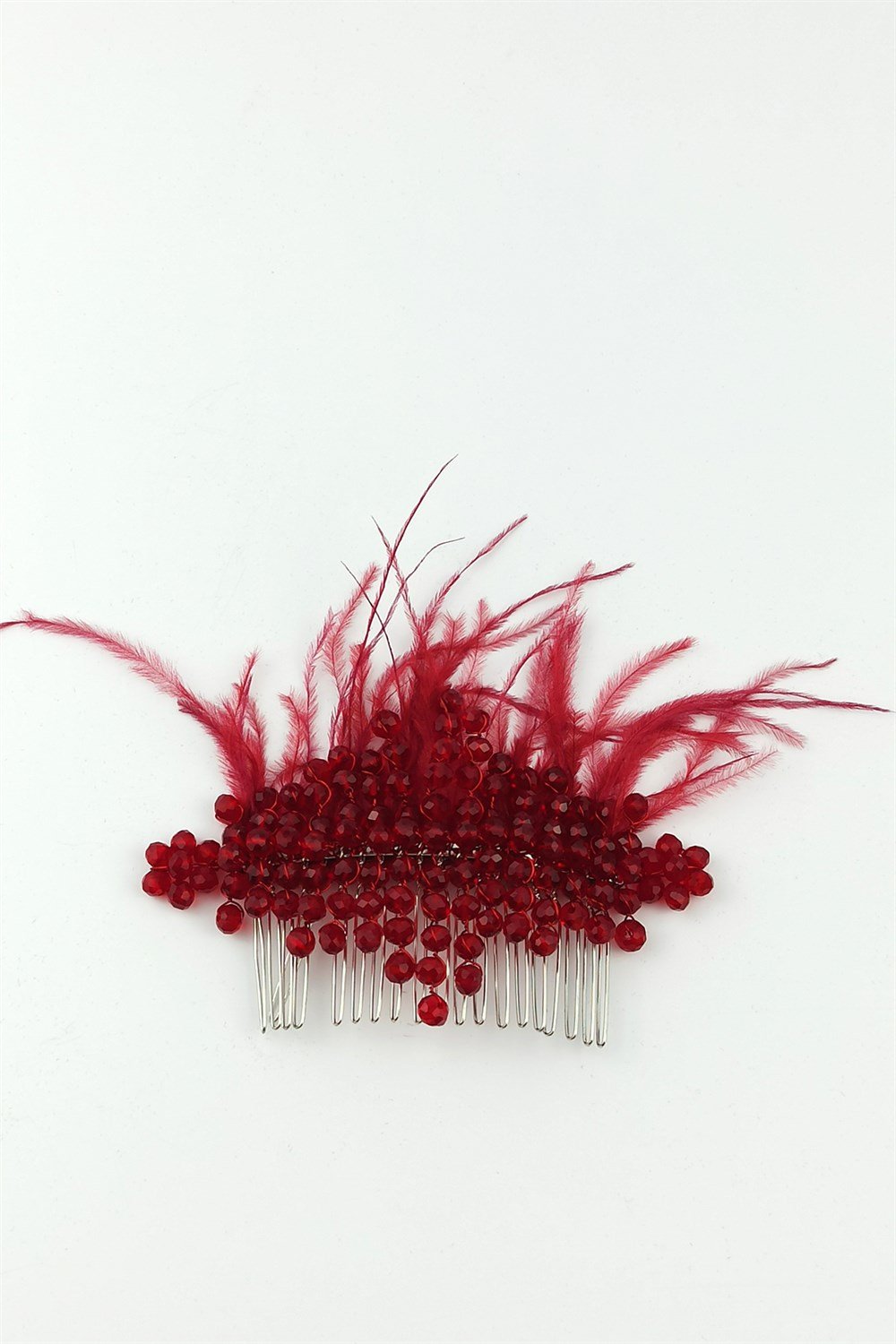 Abiye Saç Aksesuarı Kristal Boncuk Tarak Toka TrToka9782