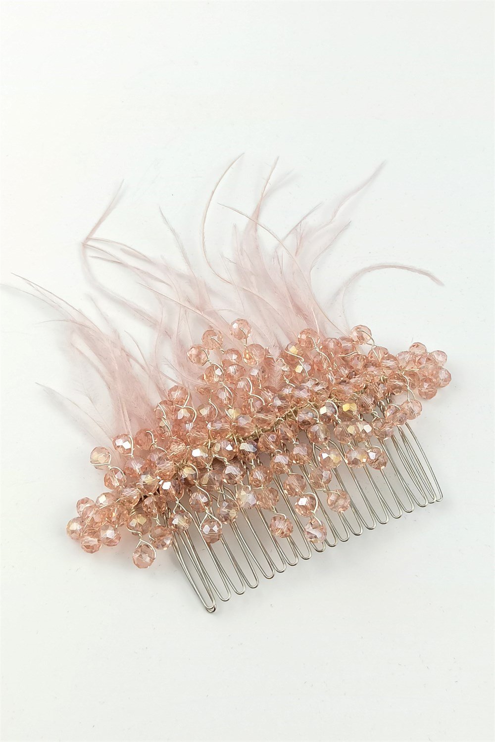 Abiye Saç Aksesuarı Kristal Boncuk Tarak Toka TrToka9782