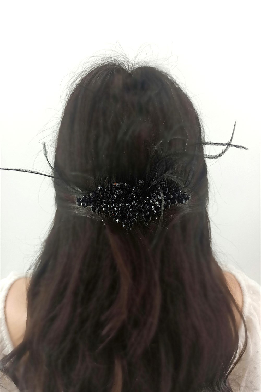 Abiye Saç Aksesuarı Kristal Boncuk Tarak Toka TrToka9782