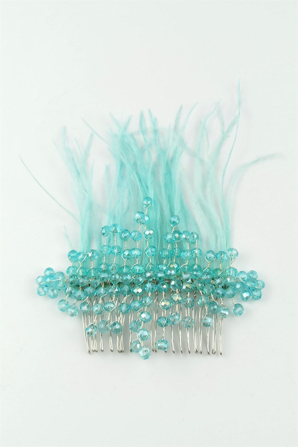 Abiye Saç Aksesuarı Kristal Boncuk Tarak Toka TrToka9782