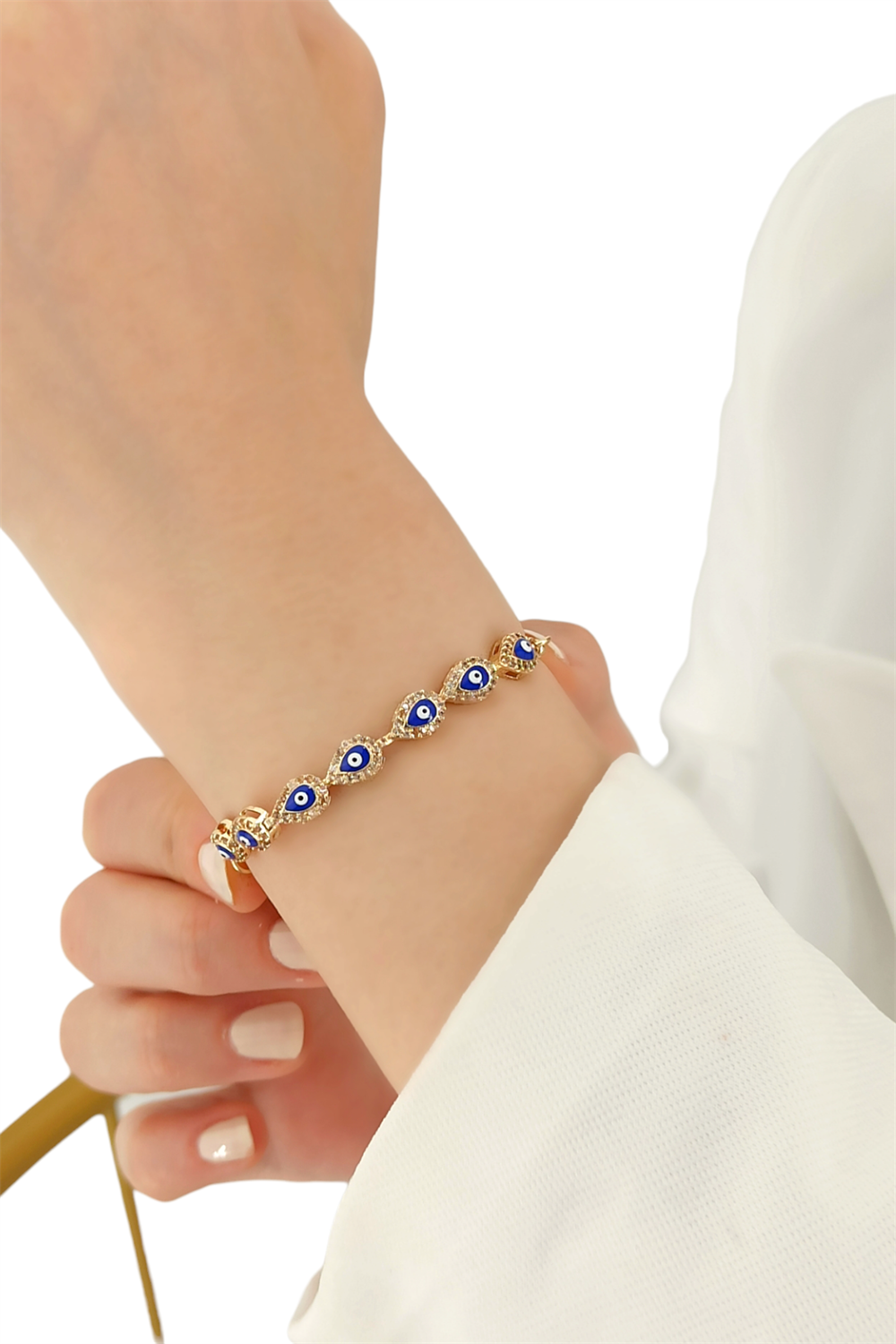 Asansörlü Damla Nazar Boncuk Bileklik TrBileklik70387