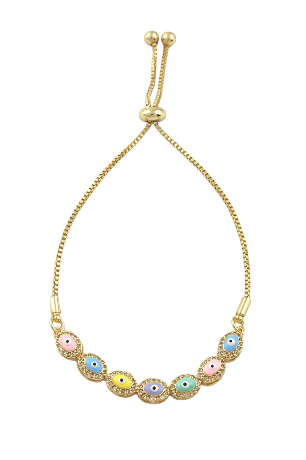 Asansörlü Oval Nazar Boncuk Bileklik TrBileklik70389