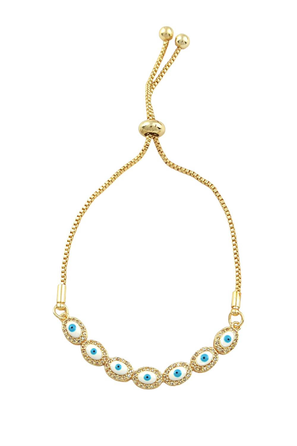 Asansörlü Oval Nazar Boncuk Bileklik TrBileklik70389