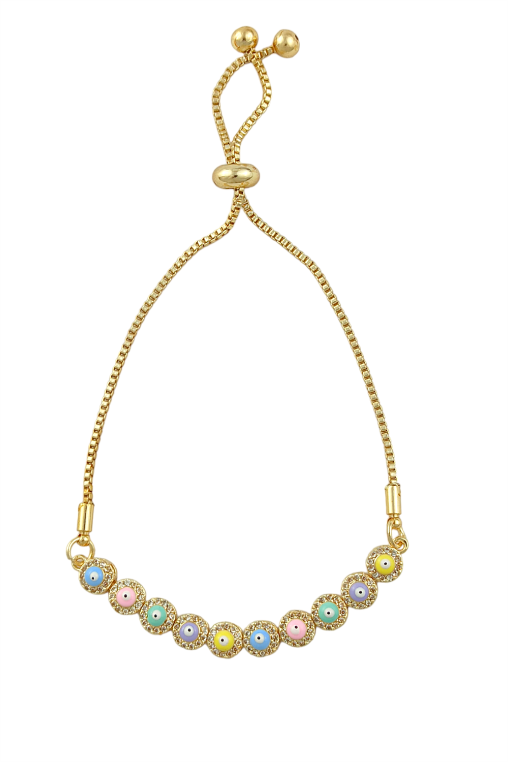 Asansörlü Yuvarlak Nazar Boncuk Bileklik TrBileklik70388