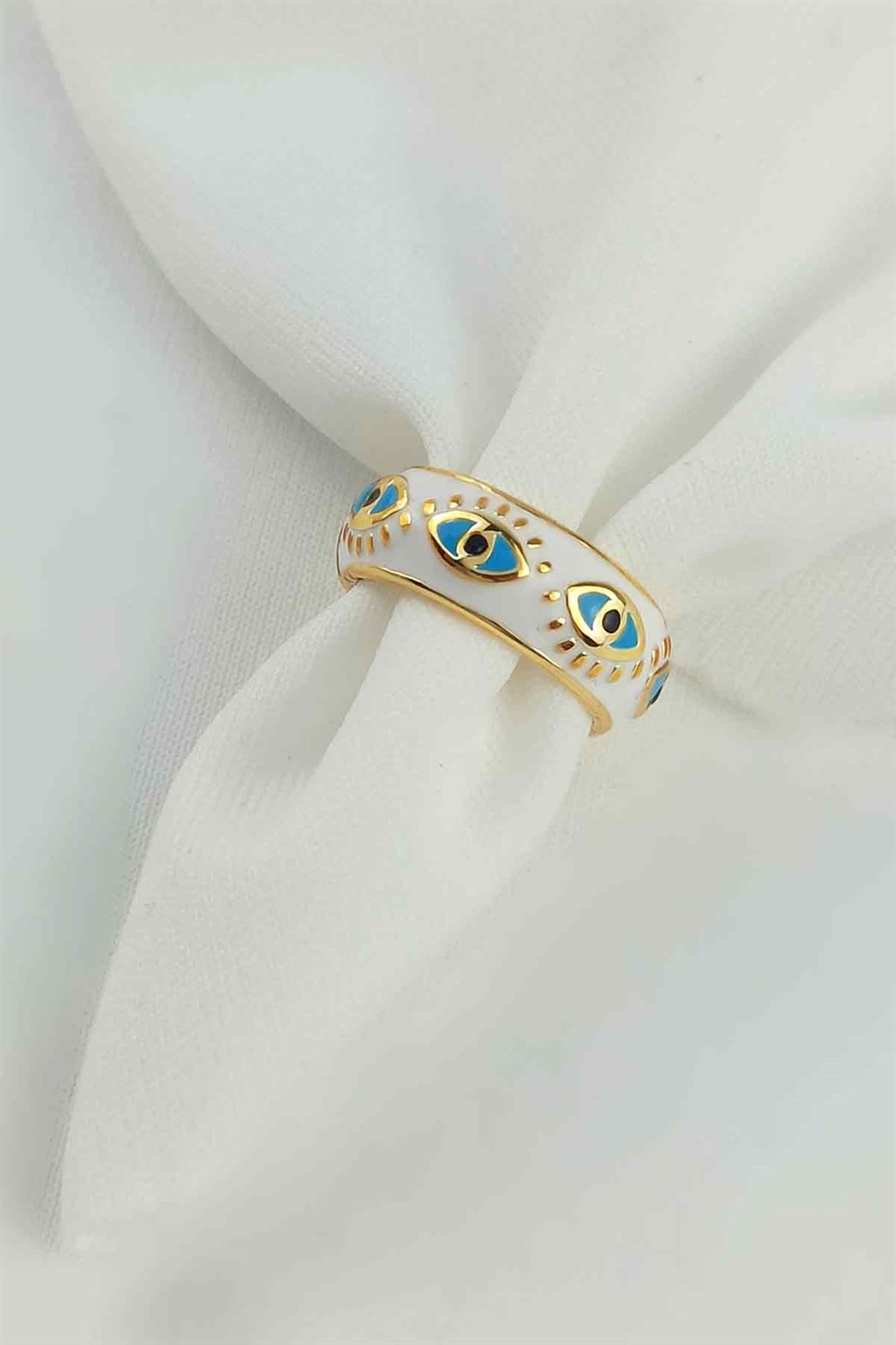 Ayarlanabilir Renkli Mineli Göz Yüzük TrYüzü1221