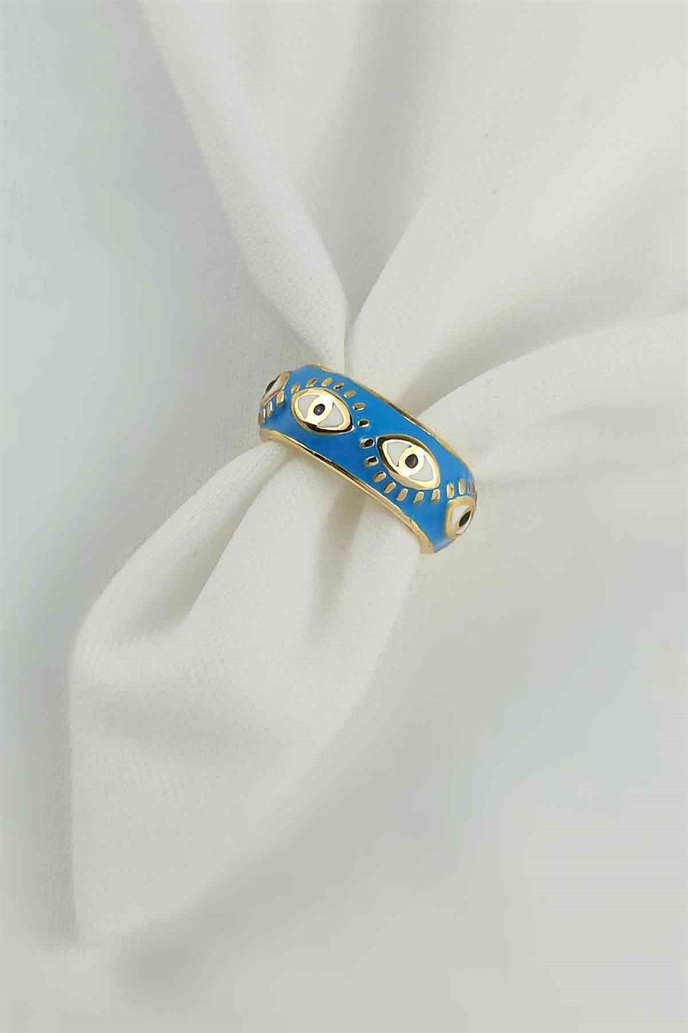 Ayarlanabilir Renkli Mineli Göz Yüzük TrYüzü1221