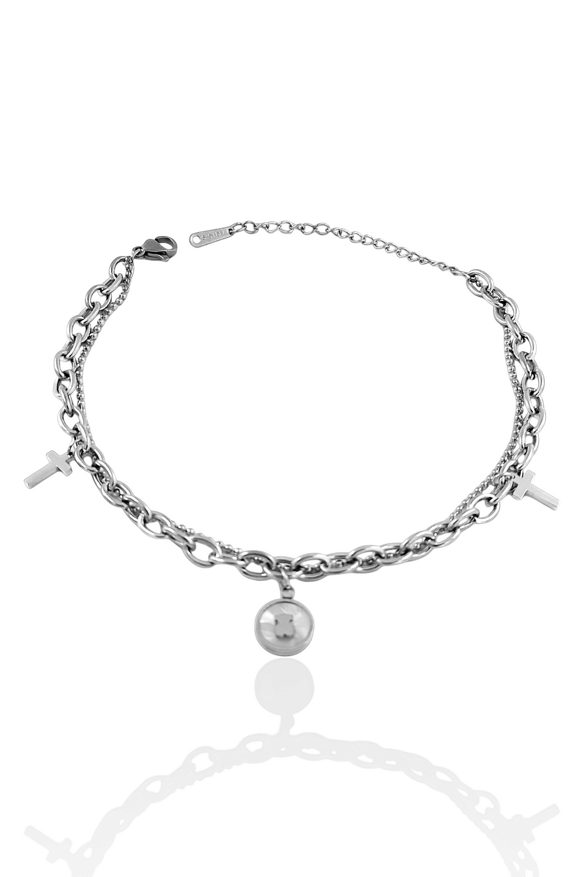 Çelik 2 Sıra Sedefli Ayıcık Halhal 