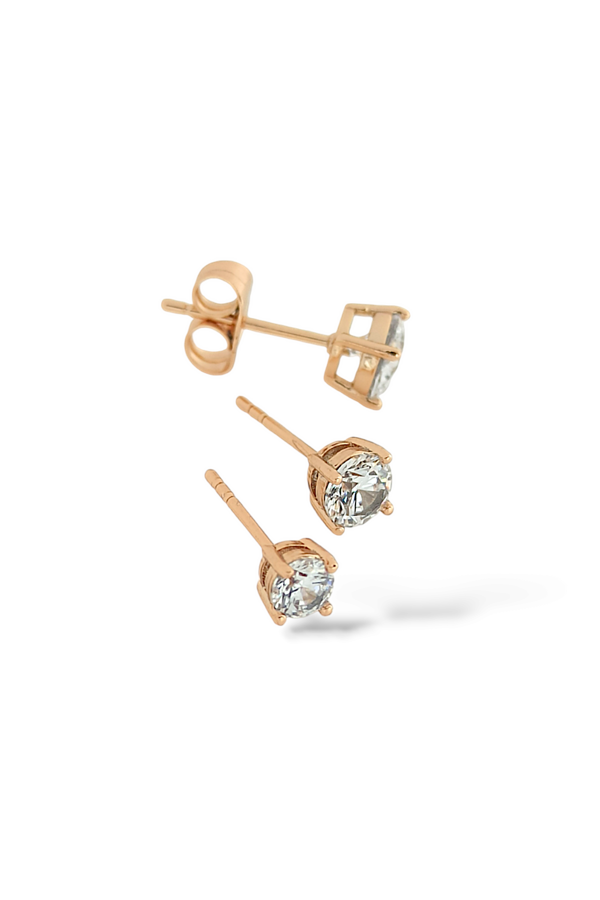 Çelik Renk Atmaz Zirkon Taş Küpe Tektaş Pırlanta Model Xuping Küpe 