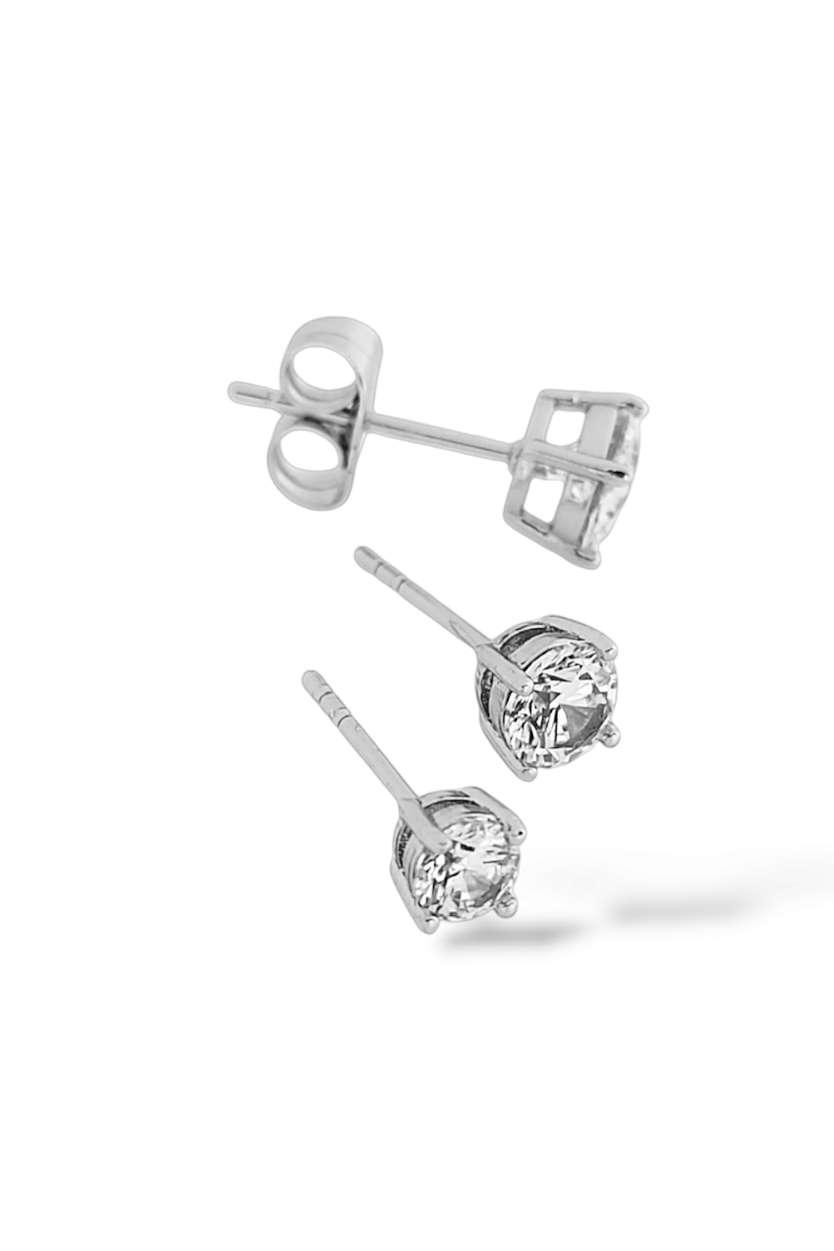 Çelik Renk Atmaz Zirkon Taş Küpe Tektaş Pırlanta Model Xuping Küpe 