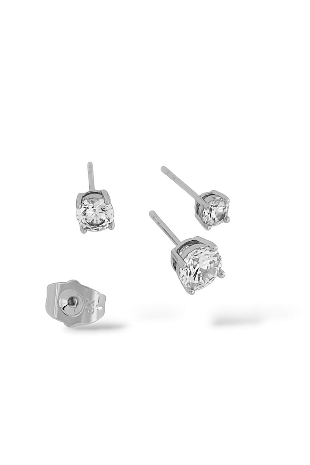 Çelik Renk Atmaz Zirkon Taş Küpe Tektaş Pırlanta Model Xuping Küpe 