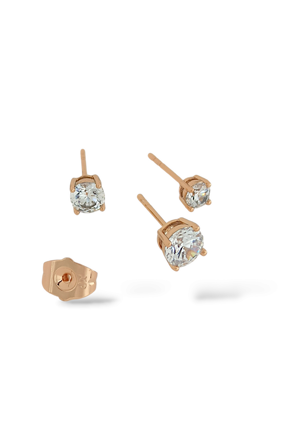 Çelik Renk Atmaz Zirkon Taş Küpe Tektaş Pırlanta Model Xuping Küpe 