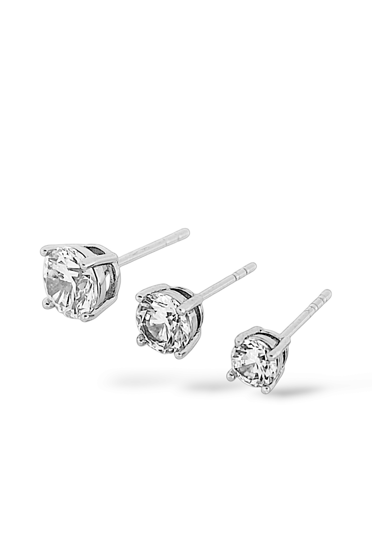 Çelik Renk Atmaz Zirkon Taş Küpe Tektaş Pırlanta Model Xuping Küpe 