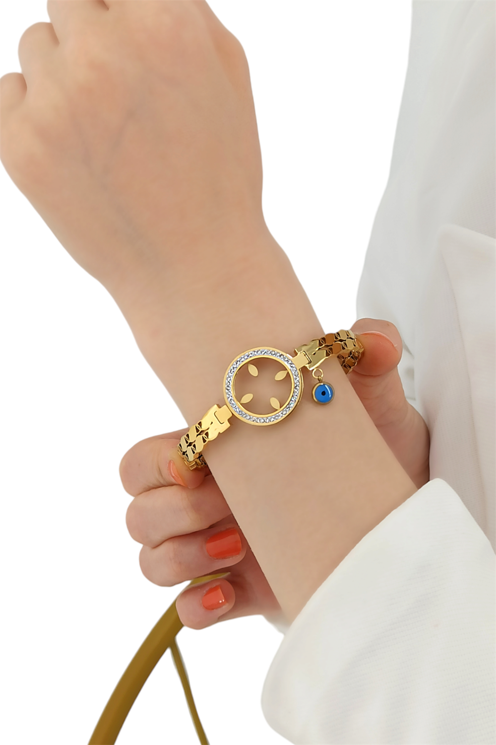 Çelik Çeyrek Uyumlu Arpa Kelepçe Bileklik TrBilek70355